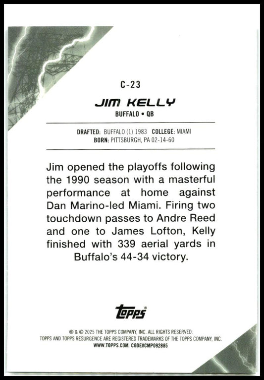 2024 Topps Resurgence Conductors #C-23 Jim Kelly Buffalo Bills