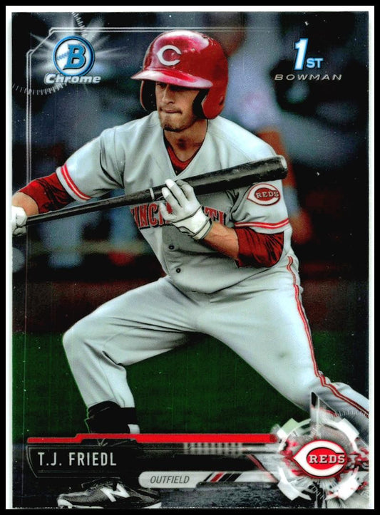 2017 Bowman Chrome Prospects #BCP71 T.J. Friedl Cincinnati Reds