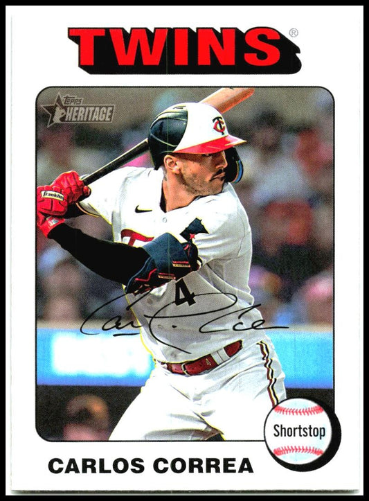 2024 Topps Heritage White Border #234 Carlos Correa Minnesota Twins