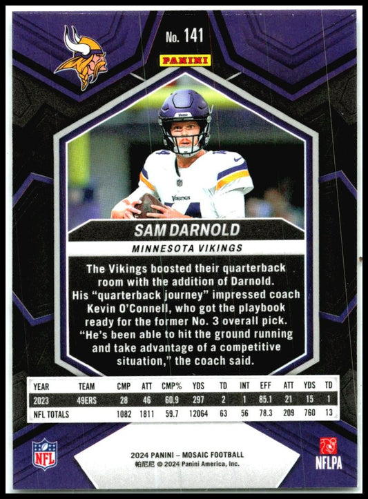 2024 Panini Mosaic #141 Sam Darnold Minnesota Vikings