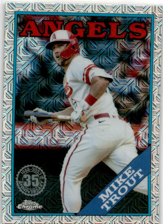 2023 Topps 1988 Topps Chrome Silver Pack #T88C-77 Mike Trout  Los Angeles Angels