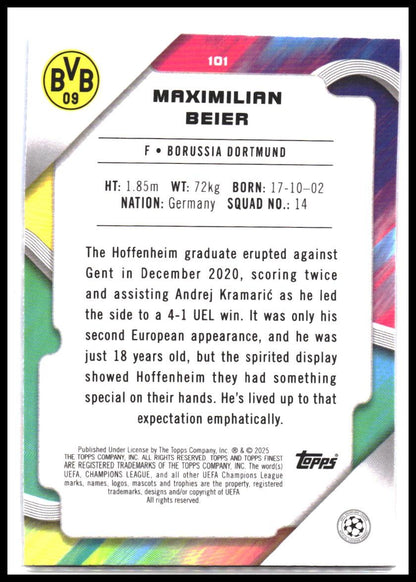Maximilian Beier #101 2024-25 Finest UEFA Club Competitions