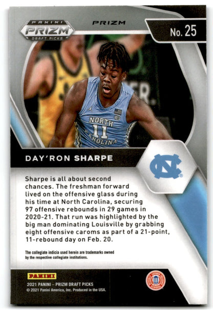 2021-22 Red White & Blue Prizm Day'Ron Sharpe Brooklyn Nets #25