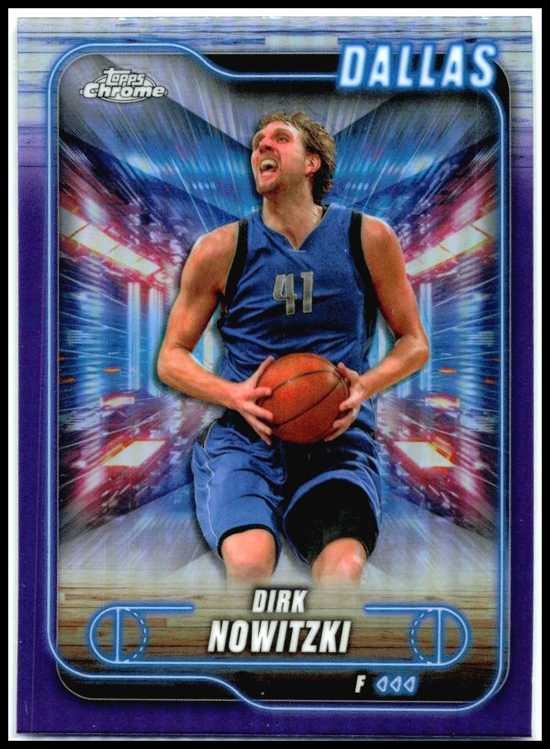 2024-25 Topps Chrome Purple Refractor #197 Dirk Nowitzki Dallas Mavericks