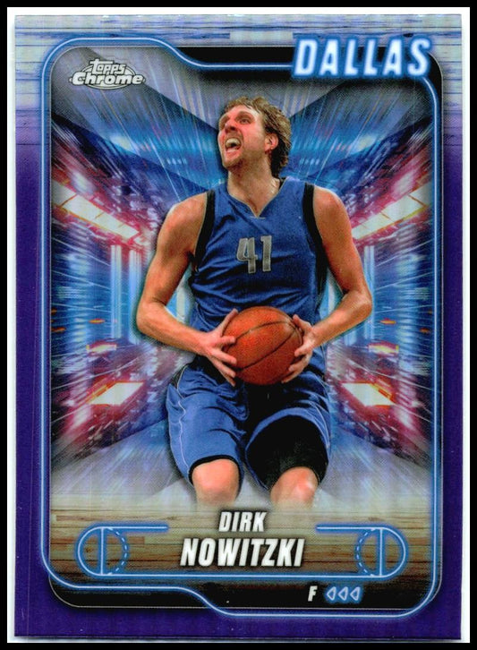 2024-25 Topps Chrome Purple Refractor #197 Dirk Nowitzki Dallas Mavericks