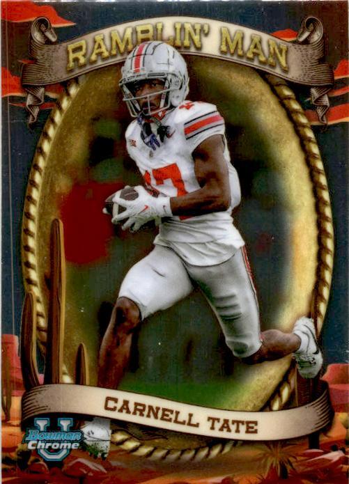 2024 Bowman University Chrome Ramblin’ Man #RM-10 Carnell Tate Buckeyes