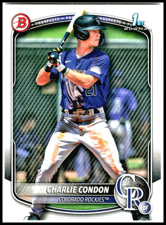 2025 Bowman Prospects #BP-75 Charlie Condon Colorado Rockies