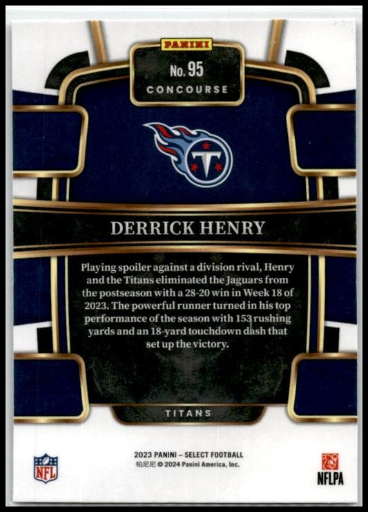 2023 Panini Select #95 Derrick Henry Tennessee Titans