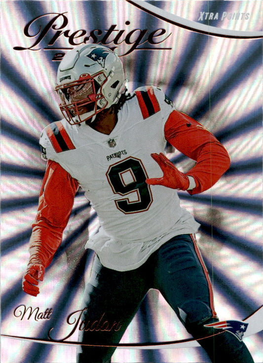 2023 Panini Prestige Xtra Points Sunburst #198 Matt Judon New England Patriots