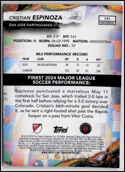 2024 Finest MLS #141 Cristian Espinoza