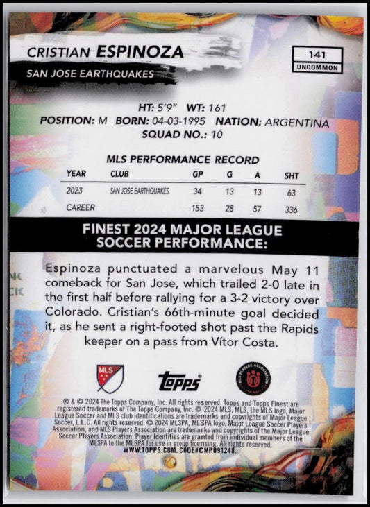 2024 Finest MLS #141 Cristian Espinoza