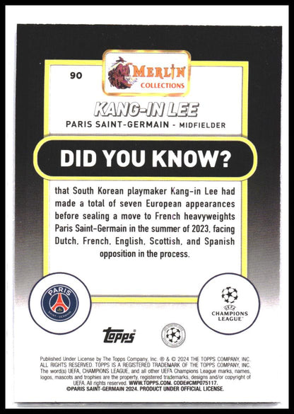 2023-24 Merlin UEFA Club Competitions #90 Kang-in Lee