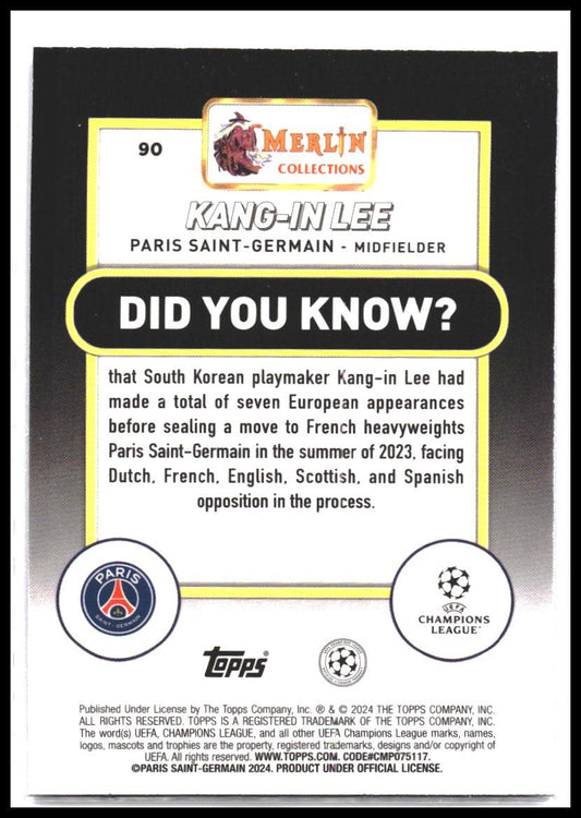 2023-24 Merlin UEFA Club Competitions #90 Kang-in Lee
