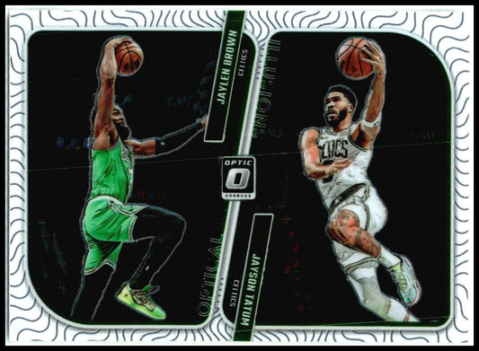 2023-24 Donruss Optic Optical Illusions #2 Jaylen Brown / Jayson Tatum Celtics