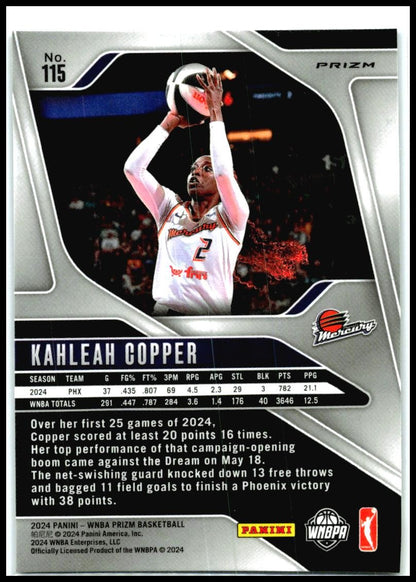 2024 Panini Prizm WNBA Blue Velocity Prizms #115 Kahleah Copper Phoenix Mercury