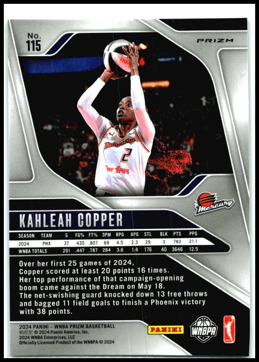 2024 Panini Prizm WNBA Blue Velocity Prizms #115 Kahleah Copper Phoenix Mercury