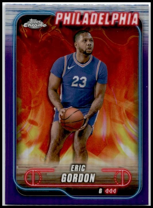 2024-25 Topps Chrome Purple Refractor #26 Eric Gordon Philadelphia 76ers