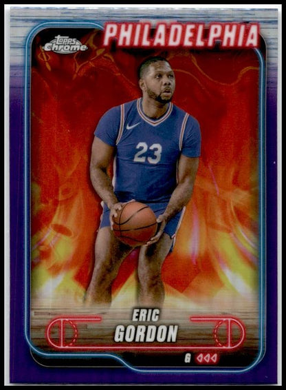 2024-25 Topps Chrome Purple Refractor #26 Eric Gordon Philadelphia 76ers