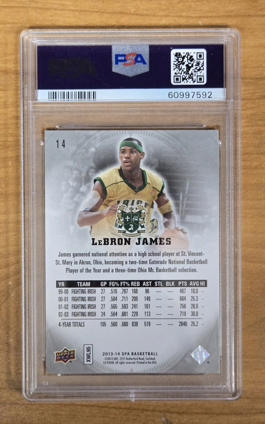 2013-14 SP Authentic #14 LeBron James St. Vincent-St. Mary Fighting Irish