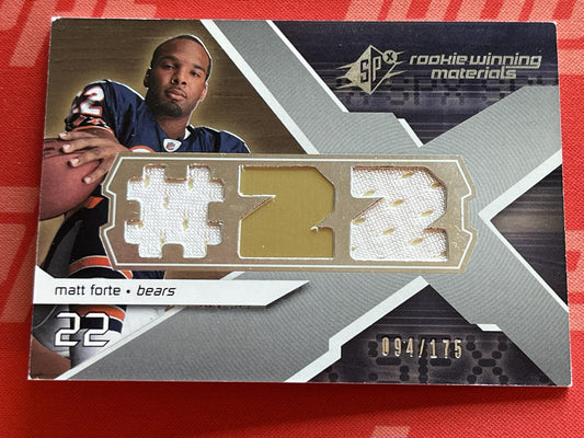 2008 SPx Rookie Winning Materials /175 ##rmfd matt forte Bears
