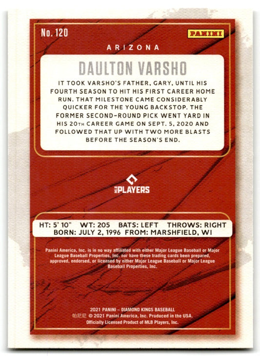 2021 Panini Diamond Kings Daulton Varsho Rookie Arizona Diamondbacks #120