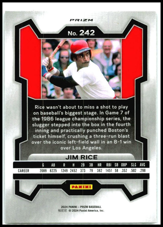 2024 Panini Prizm Silver Prizms #242 Jim Rice Boston Red Sox