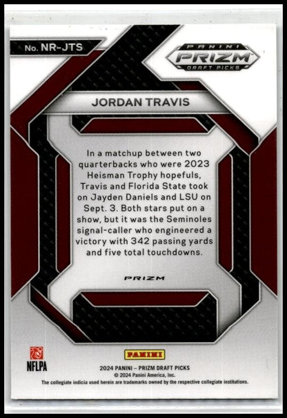 2024 Panini Prizm Draft Picks New Recruits Green #NR-JTS Jordan Travis NYJets