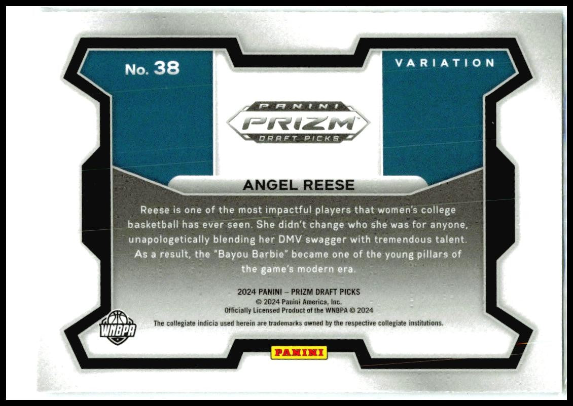 2024 Panini Prizm Draft Picks Variaion #38 Angel Reese LSU Tigers