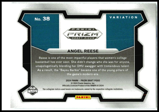 2024 Panini Prizm Draft Picks Variaion #38 Angel Reese LSU Tigers
