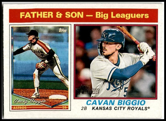 2025 Topps Heritage #68 Craig Biggio / Cavan Biggio