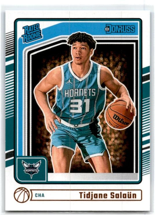 2024-25 Donruss #229 Tidjane Salaun Rookie Charlotte Hornets