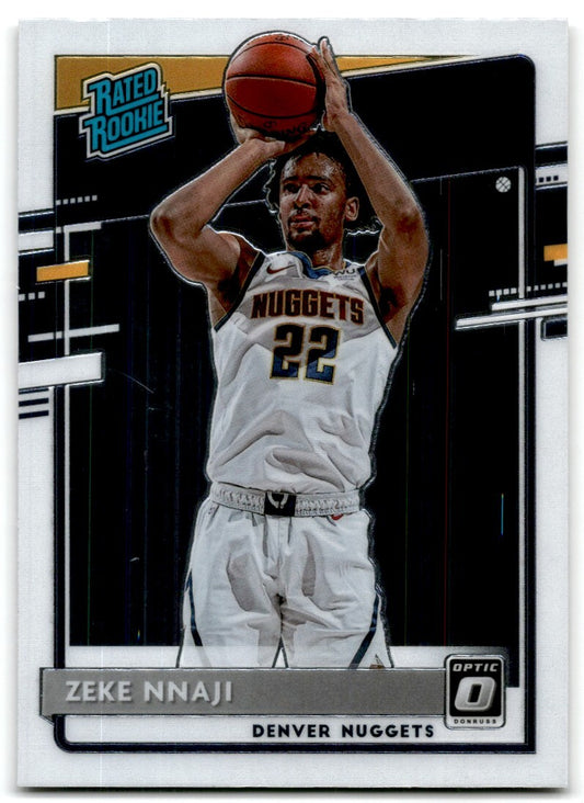 2020-21 Panini Donruss Rated Rookie Zeke Nnaji Denver Nuggets #172