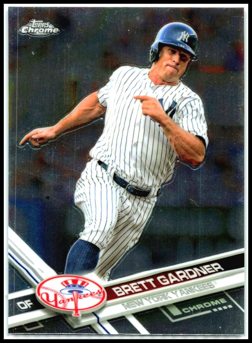 2017 Topps Chrome #28 Brett Gardner New York Yankees