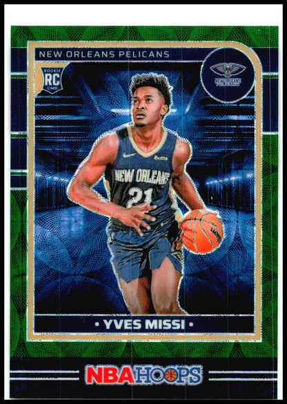 2024-25 Hoops Premium Prizms Scope Green /99 #251 Yves Missi Rookie Pelicans