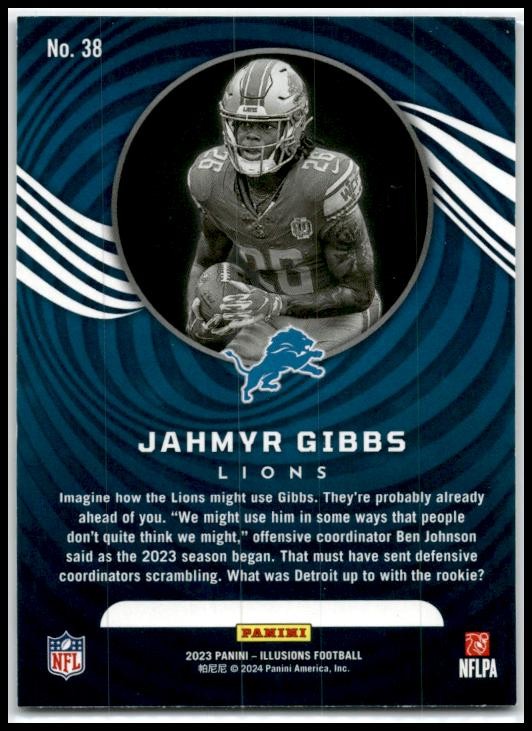 2023 Panini Illusions #38 Jahmyr Gibbs Rookie Detroit Lions