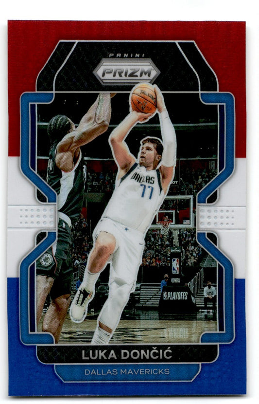 2021-22 Panini Prizm Red White Blue Luka Doncic Dallas Mavericks #223