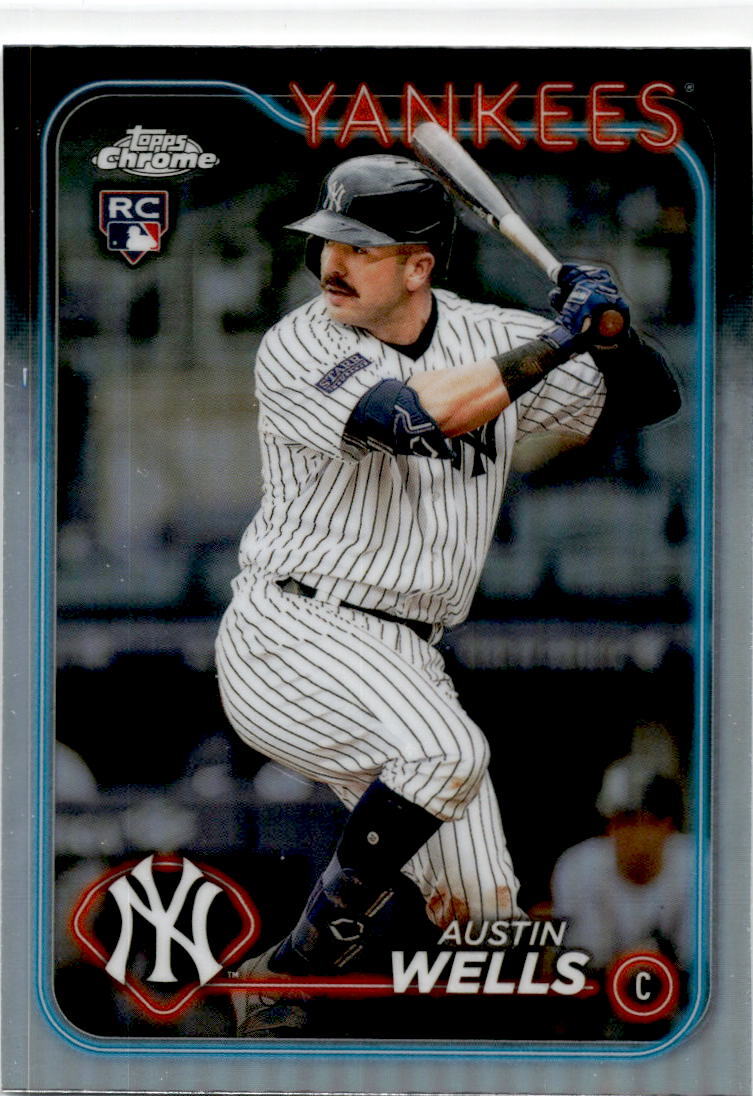 2024 Topps Chrome Refractors #281 Austin Wells Rookie New York Yankees