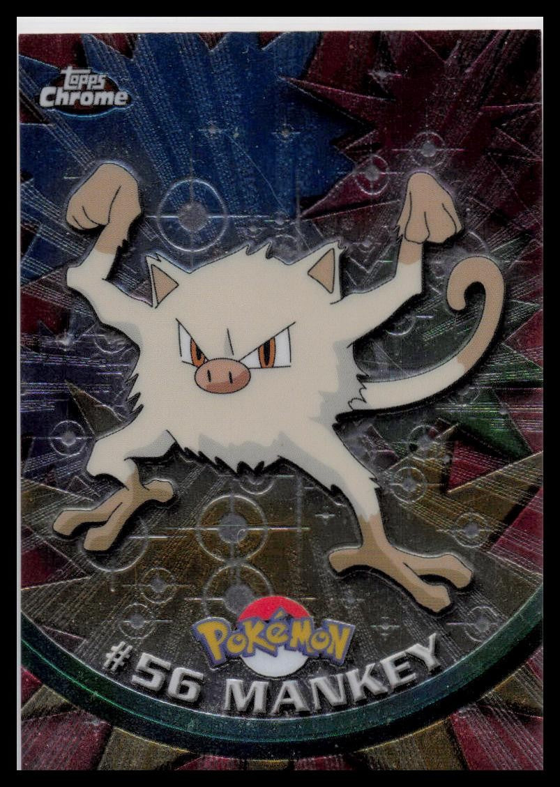 2000 Topps Chrome Pokemon #56 Mankey