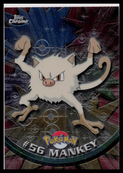 2000 Topps Chrome Pokemon #56 Mankey