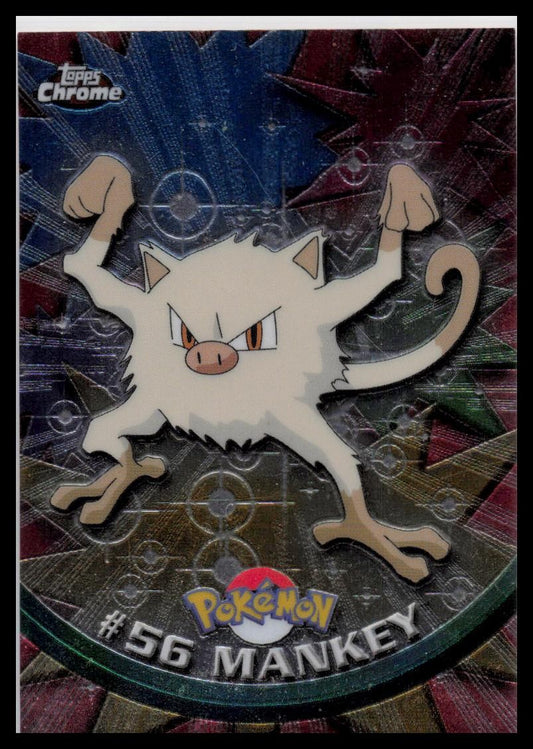 2000 Topps Chrome Pokemon #56 Mankey