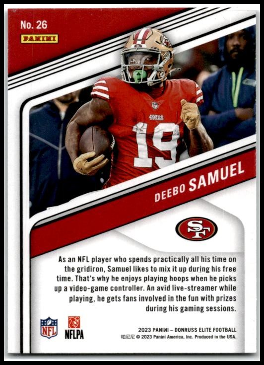 2023 Donruss Elite #26 Deebo Samuel San Francisco 49ers