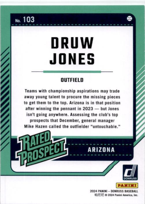 2024 Donruss #103 Druw Jones Arizona Diamondbacks