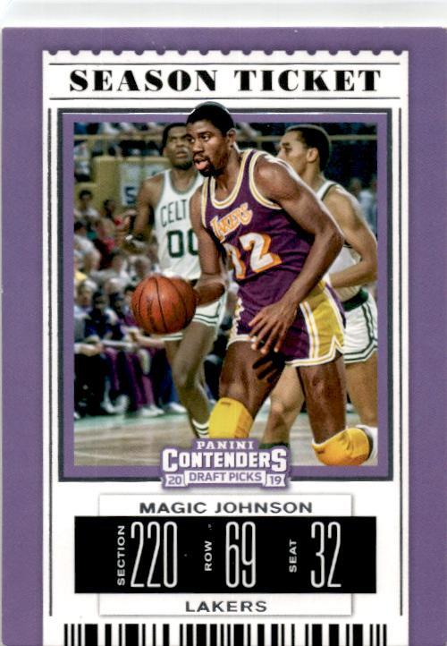 2019 Panini Contenders Draft Picks #40 Magic Johnson Los Angeles Lakers
