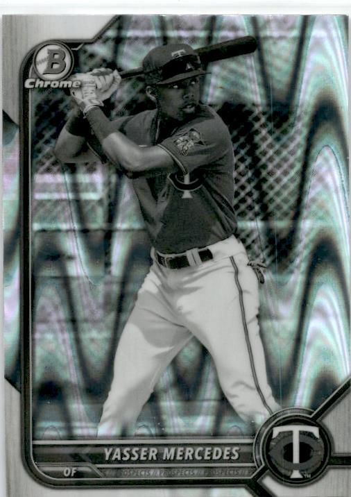 2023 Bowman Chrome Black & White Raywave #BDC-11 Yasser Mercedes Twins
