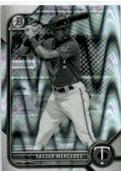 2023 Bowman Chrome Black & White Raywave #BDC-11 Yasser Mercedes Twins