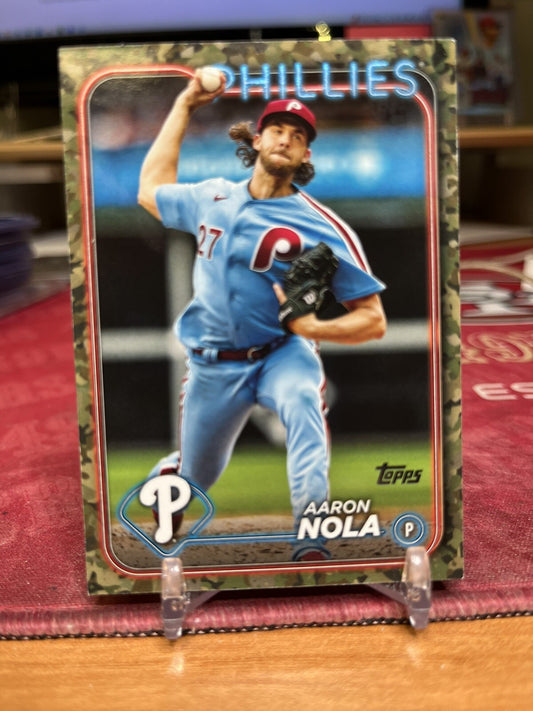 2024 Topps Memorial Day / Camo  #463 AARON NOLA  PHILLIES   #/25 SP