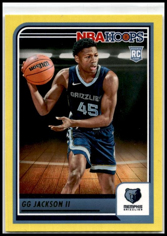 2023-24 Hoops Yellow #275 GG Jackson II Rookie Memphis Grizzlies