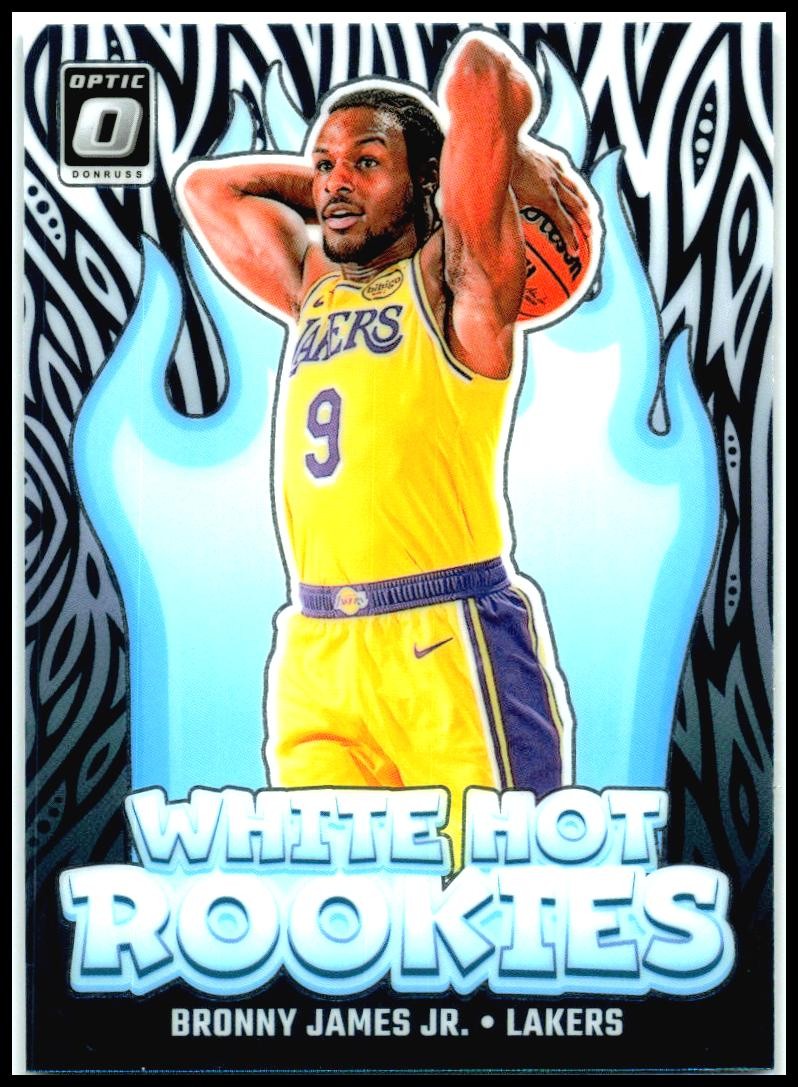 2024-25 Donruss Optic White Hot Rookies #15 Bronny James Jr. Los Angeles Lakers