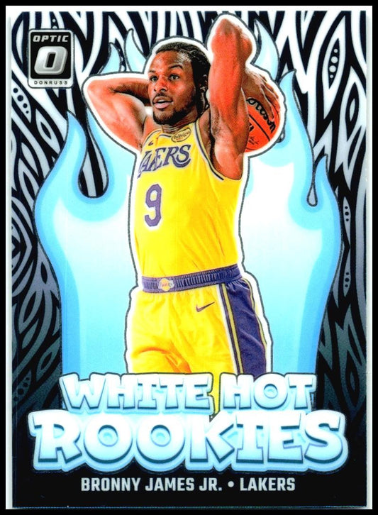 2024-25 Donruss Optic White Hot Rookies #15 Bronny James Jr. Los Angeles Lakers