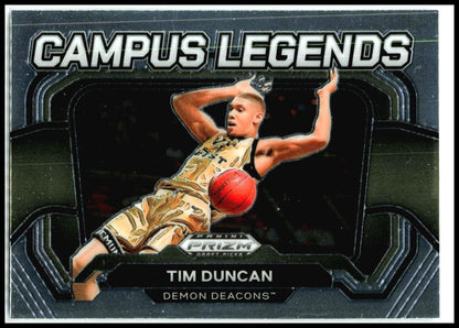 2024 Panini Prizm Draft Picks Campus Legends #1 Tim Duncan Spurs